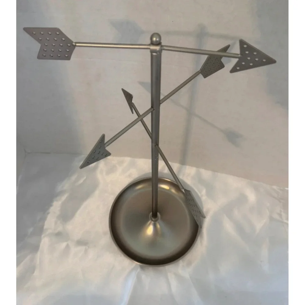 U Loft Erika Kovesdi Arrow Earring Stand Jewelry Organizer Silver Metal 51226